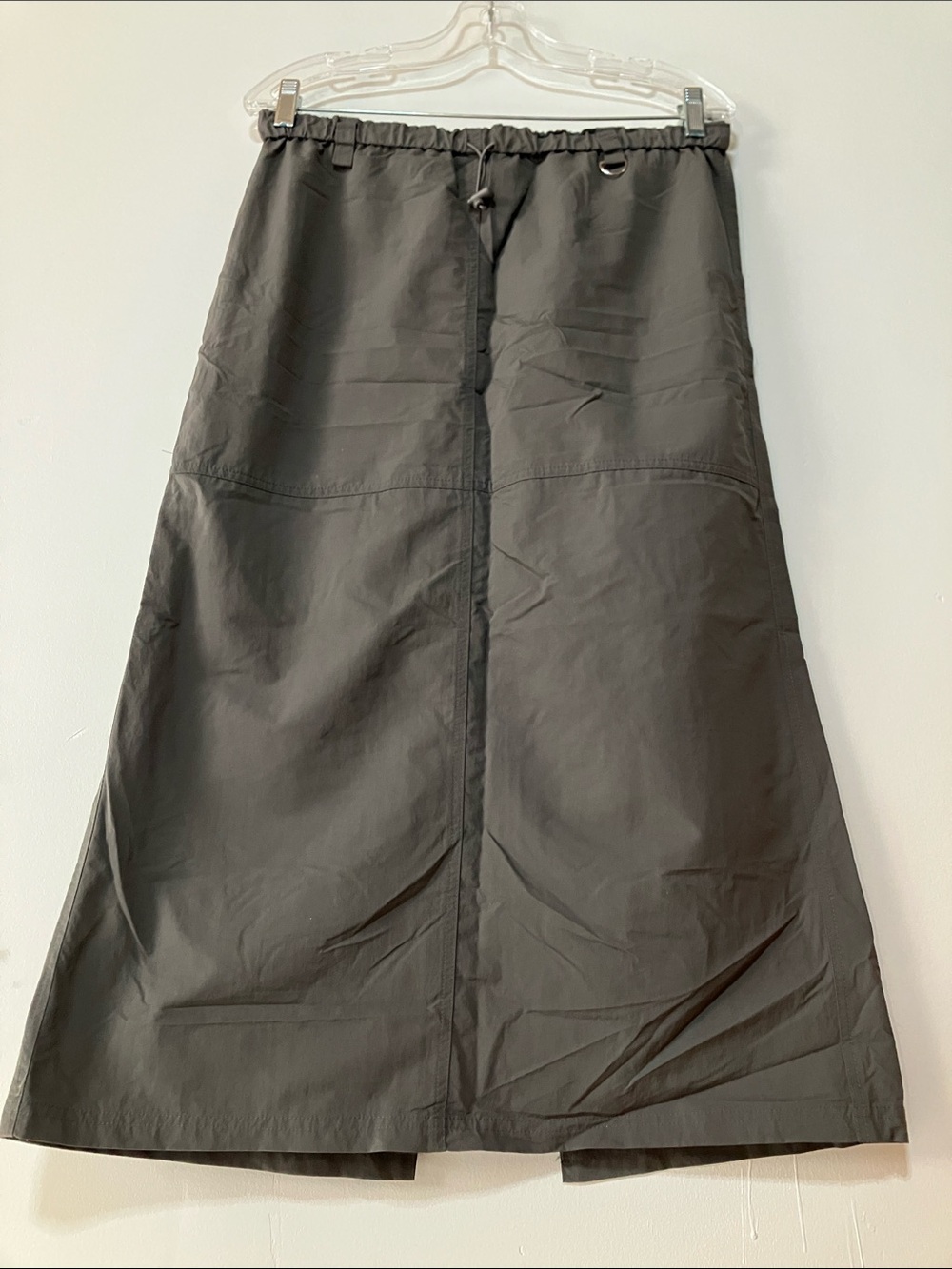 Ardene Graphite Grey Utility Cargo Parachute Longline Maxi Skirt Y2K Size M
